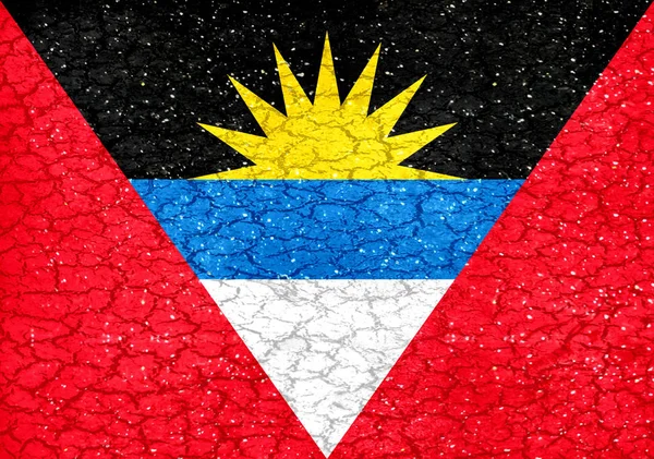 Antigua y Barbuda Grunge Flag — Stock Photo, Image