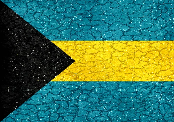 Grunge styl Bahamy státní vlajka — Stock fotografie