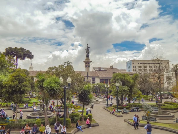 Náměstí nezávislosti historického centra Quita Ekvádor — Stock fotografie
