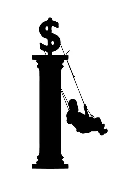 Finanční koncept silueta ilustrace — Stock fotografie