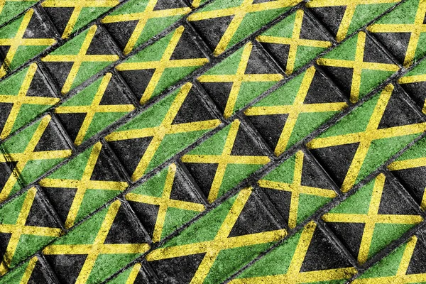Jamaica Flag Urban Grunge Pattern — Stock Photo, Image