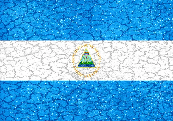 Nikaragua bayrağı kentsel Grunge — Stok fotoğraf