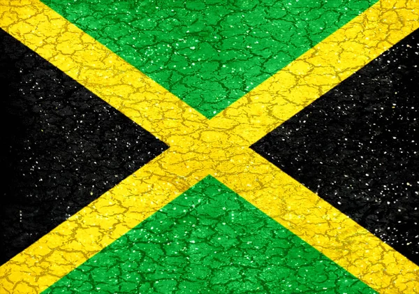 Jamaica Grunge Style National Flag — Stock Photo, Image