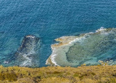 Havadan görünümü Atlantik Okyanusu Chubut Arjantin