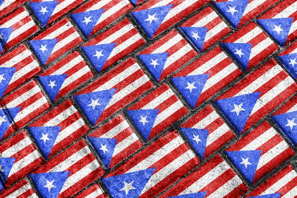Puerto rico flagge urban grunge pattern — Stockfoto