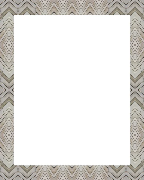 White Frame with Decorated Borders — Stock Photo, Image