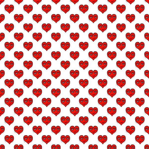 Naadloze patroon hart vorm tekenen — Stockfoto