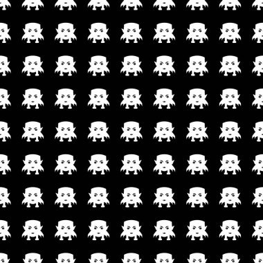 Emoji bebek vampir Motif Seamless Modeli