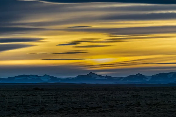 Paisagem da Patagônia Cena do pôr do sol, Argentina — Fotografia de Stock