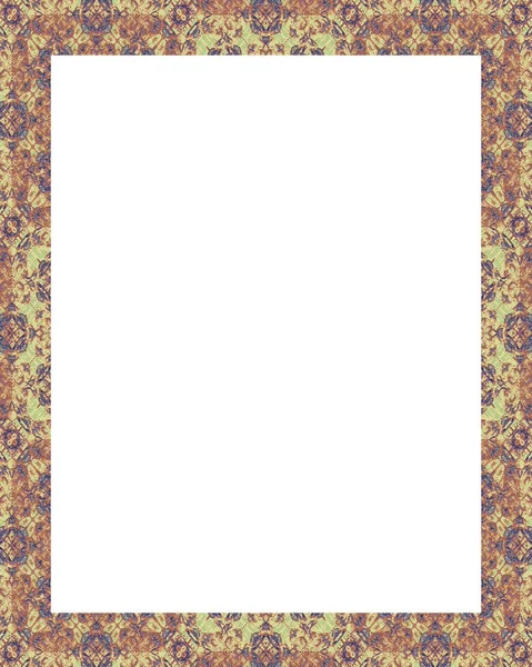 Bílý rámeček s okraji, zdobené — Stock fotografie