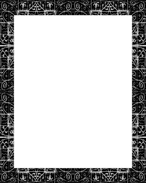 Marco blanco con bordes decorados —  Fotos de Stock