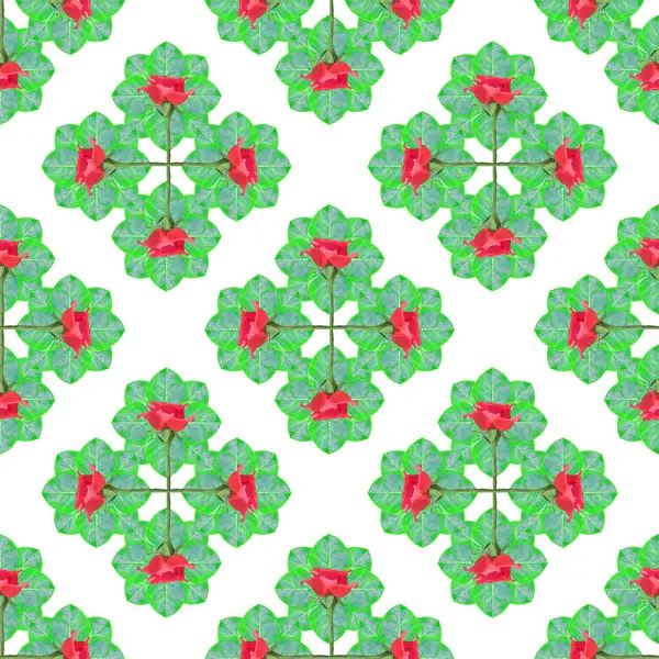 Collage floral patrón de verificación —  Fotos de Stock