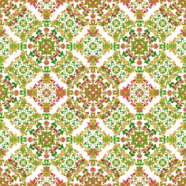 Renkli stilize çiçek süslü tasarlamak