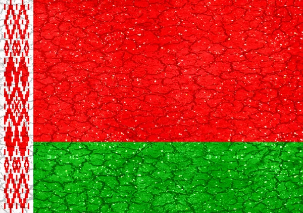 Bielorrusia Grunge styl státní vlajka — Stock fotografie