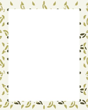 Bir şekilde dekore edilmiş kenarlıklı beyaz çerçeve