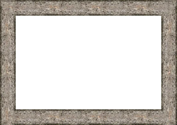 Weißer Hintergrund mit Holzeinfassungen — Stockfoto