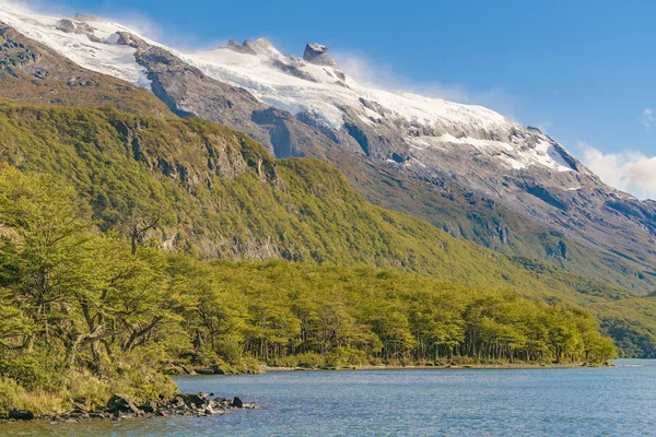 Tó és az Andok-hegység, Patagónia - Argentína — Stock Fotó