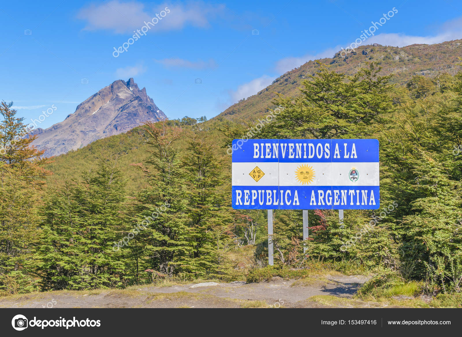 Patagonia Border Boundary Between Argentina And Chile Stock Photo Image By C Danflcreativo 153497416