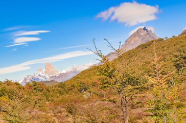 Fitz Roy dağ uzak görünümü, Aisen Şili