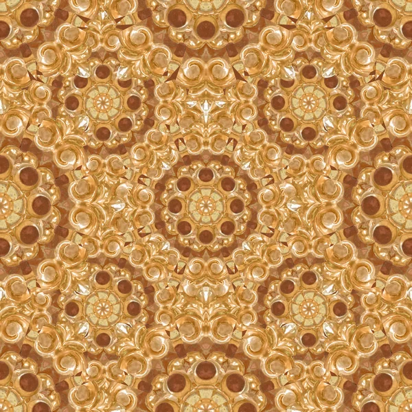 Oro ornado patrón sin costura mosaico —  Fotos de Stock