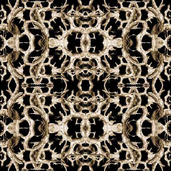 Interlace Dark Ornate Seamless Pattern — Stock Photo, Image