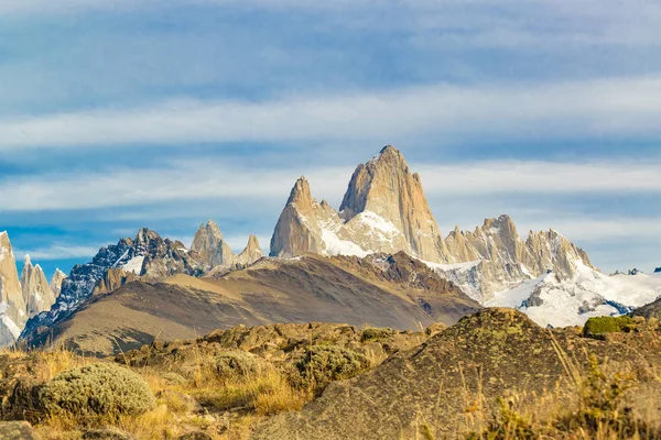 Fitz Roy ve Poincenot Dağları, Patagonia - Arjantin — Stok fotoğraf