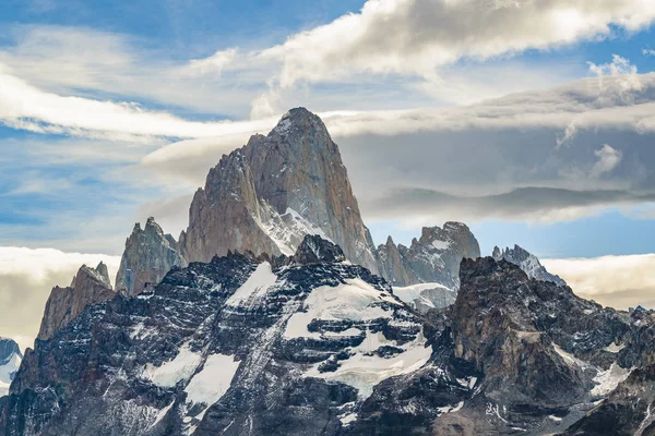 Fitz Roy ve Poincenot Dağları, Patagonia - Arjantin — Stok fotoğraf