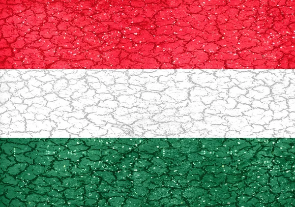 ハンガリー グランジ スタイル国旗 — ストック写真