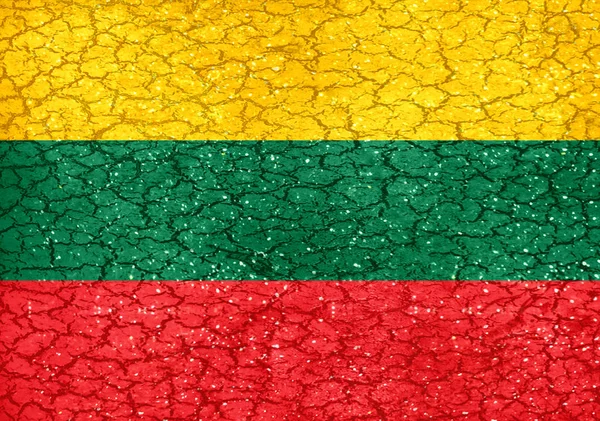 リトアニア グランジ スタイル国旗 — ストック写真
