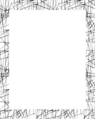 Bir şekilde dekore edilmiş kenarlıklı beyaz çerçeve