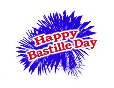 Mutlu Bastille günü grafik Logo