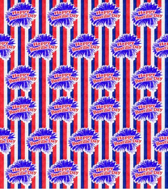 Mutlu Bastille günü grafik desen