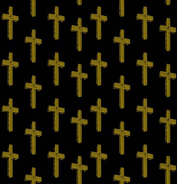 Neon Christian Cross Dikişsiz desen tasarım