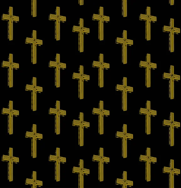 Neon Christian Cross Seamless Pattern Design