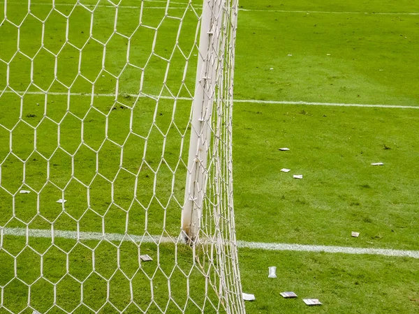 Voetbal Goal-detailweergave — Stockfoto