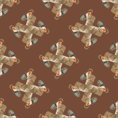 Gövde bölümü kolaj Motif Dikişsiz desen tasarımı