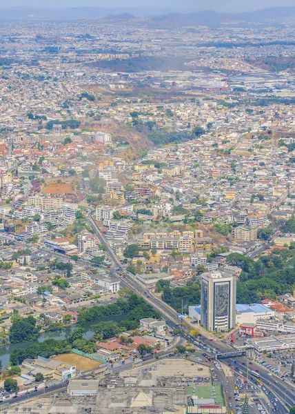 Vue Aérienne De Guayaquil De L'avion De Fenêtre — Photo