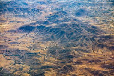 Şili Andes Dağları havadan görünümü