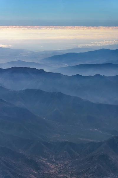 智利安第斯山脉鸟瞰图 — 图库照片