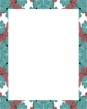 Bir şekilde dekore edilmiş kenarlıklı beyaz çerçeve