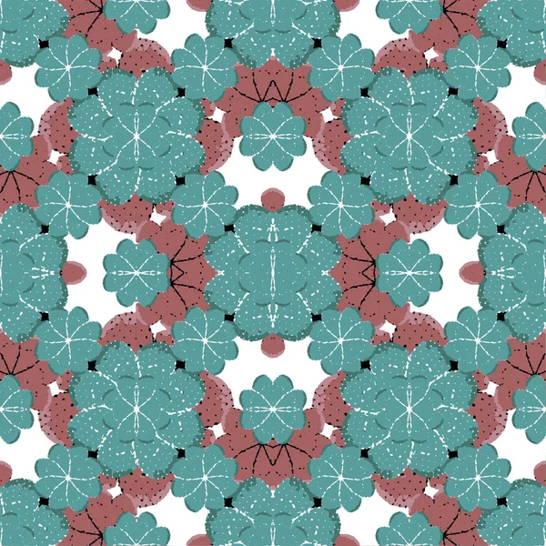 Πολύχρωμο γεωμετρικό Floral μοτίβο — Φωτογραφία Αρχείου
