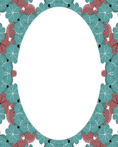 Circle Frame Background with Decorated Borders — Stock Photo, Image