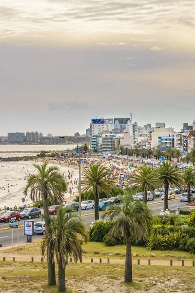 Légifelvétel nézet Montevideo Beach, Uruguay — Stock Fotó