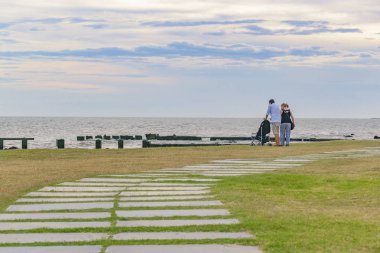 Kentsel olay yerinde Boardwalk, Montevideo, Uruguay