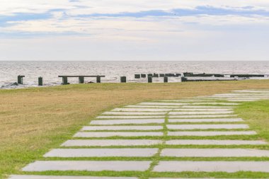 Kentsel olay yerinde Boardwalk, Montevideo, Uruguay