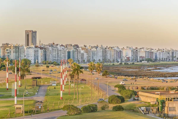 Luchtfoto Cityscape weergave, Montevideo, Uruguay — Stockfoto