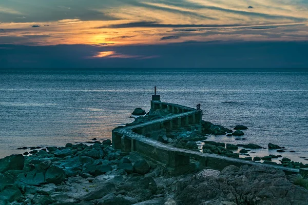 Stary falochron, Montevideo, Urugwaj — Zdjęcie stockowe