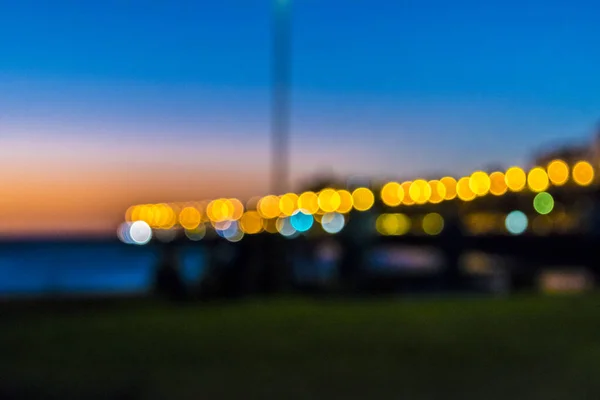 Städtische Szenerie bei Sonnenuntergang — Stockfoto