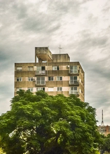 아파트 건물 외부 보기 — 스톡 사진
