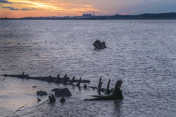 Montevideo Bay při západu slunce — Stock fotografie